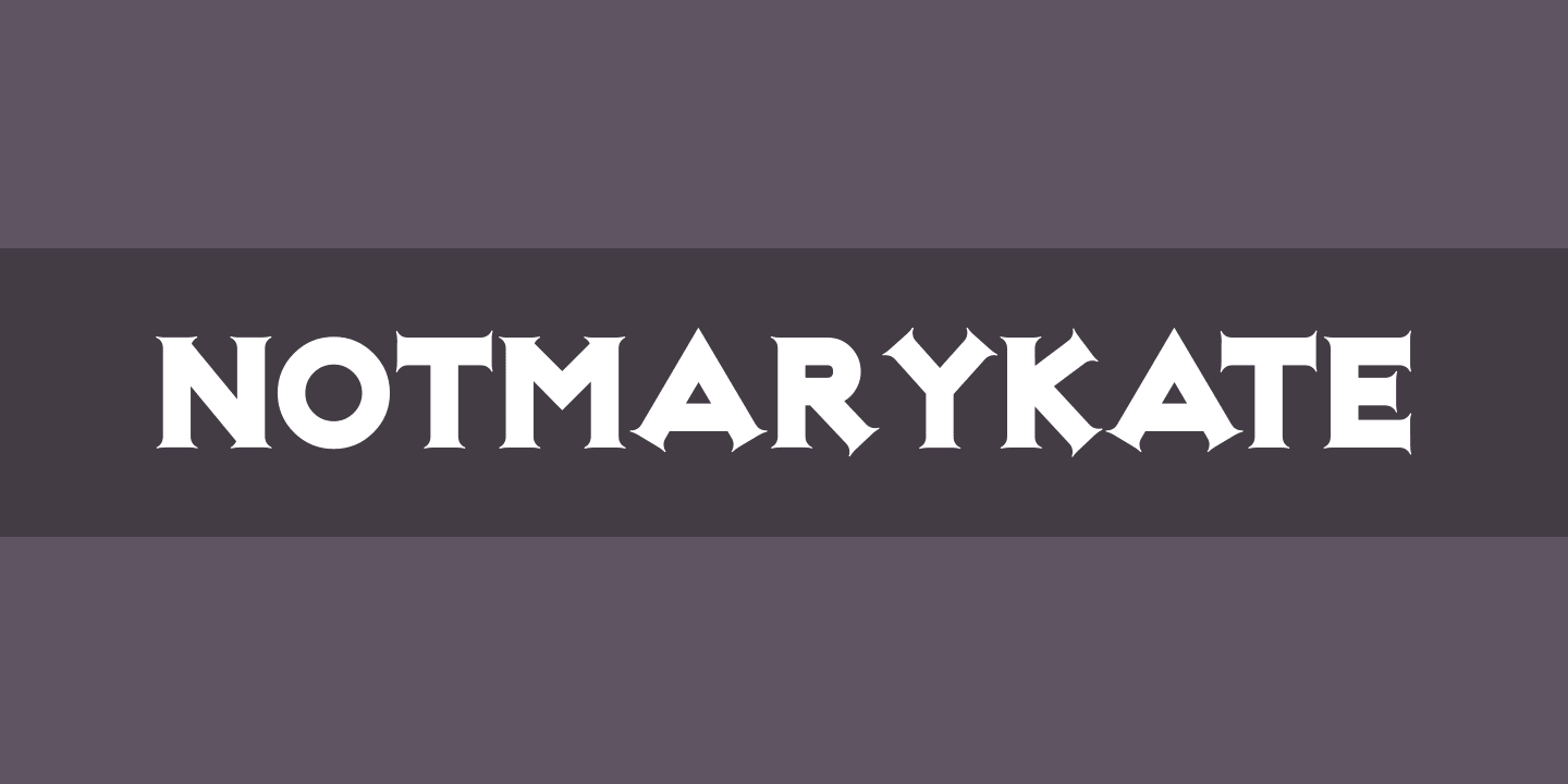 NotMaryKate Font preview